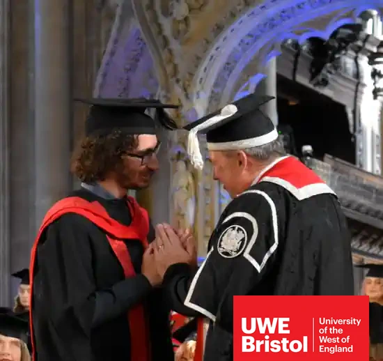 Luigi A. Moretti graduating with MSc in Health Technologies with distinction from UWE Bristol